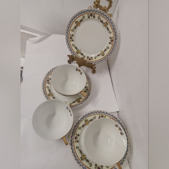 Rare Vintage TK Thuny 3 cups & 6 saucers  Czechoslovakia  Porcelain Lot - Picture 4 of 9